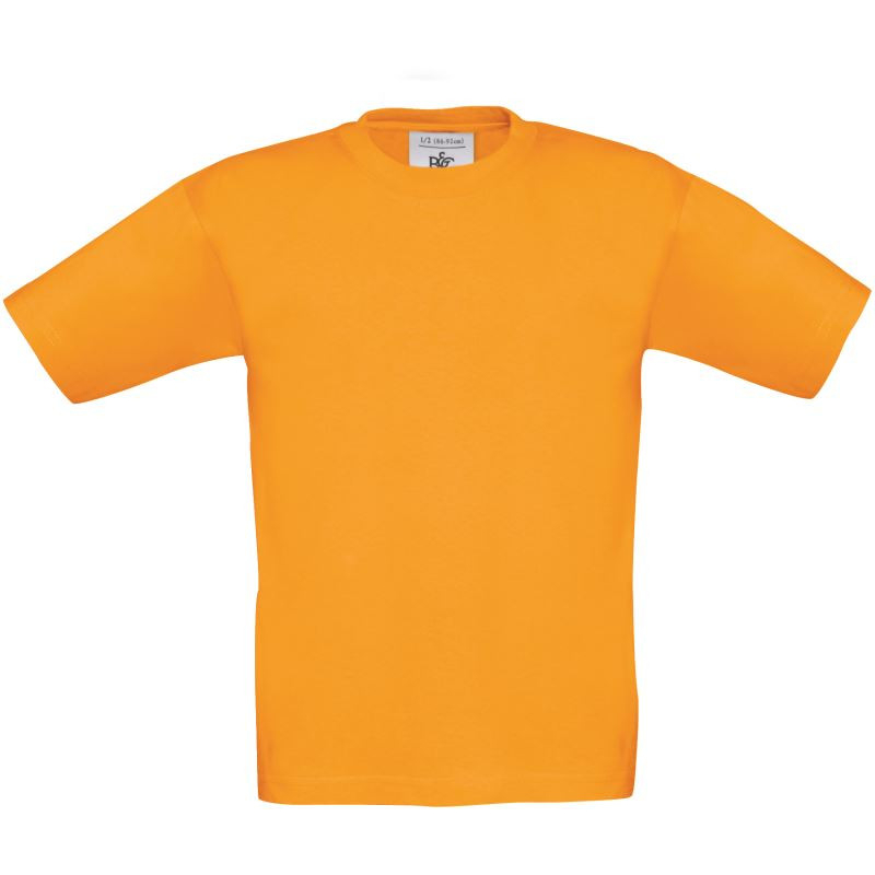 Dětské tričko B&C Exact 190 - oranžové, 7-8 let