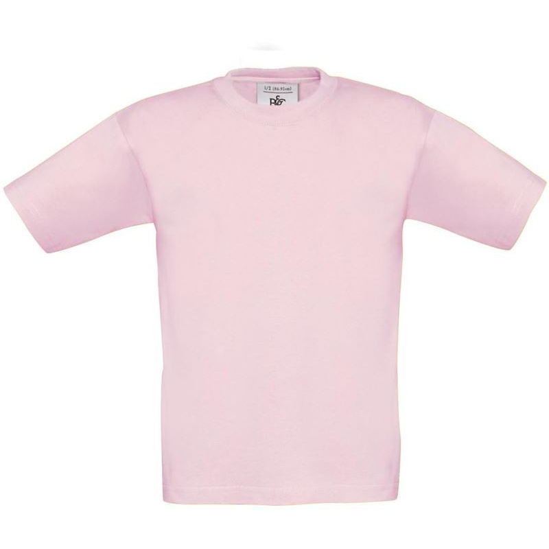 Dětské tričko B&C Exact 190 - světle růžové, 5-6 let