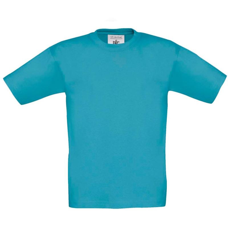 Dětské tričko B&C Exact 190 - tyrkysové, 5-6 let
