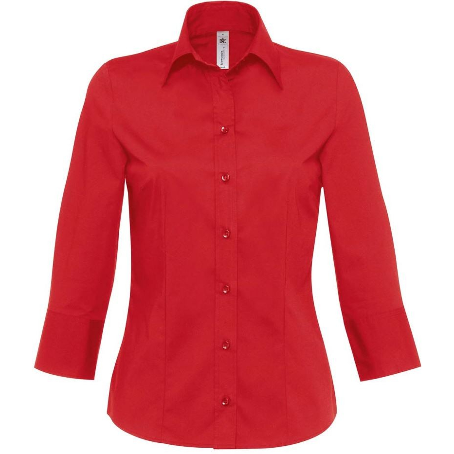 Dámská košile B&C Milano - červená, XS