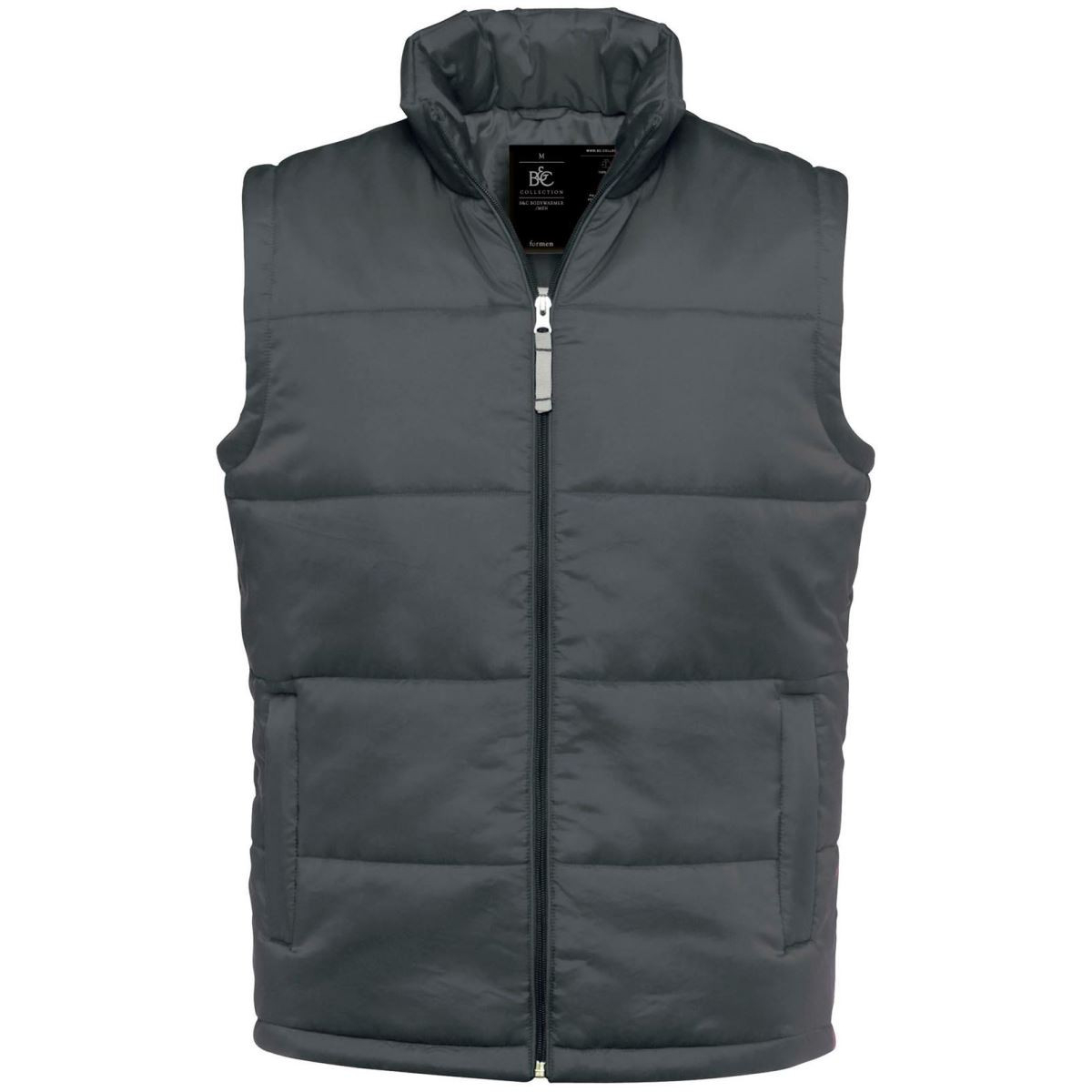 Pánská vesta B&C Bodywarmer - tmavě šedá, XL