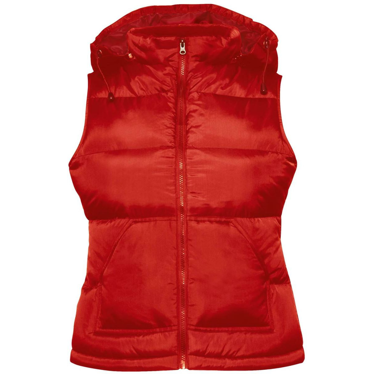 Dámská vesta s kapucí B&C Zen + - červená, L