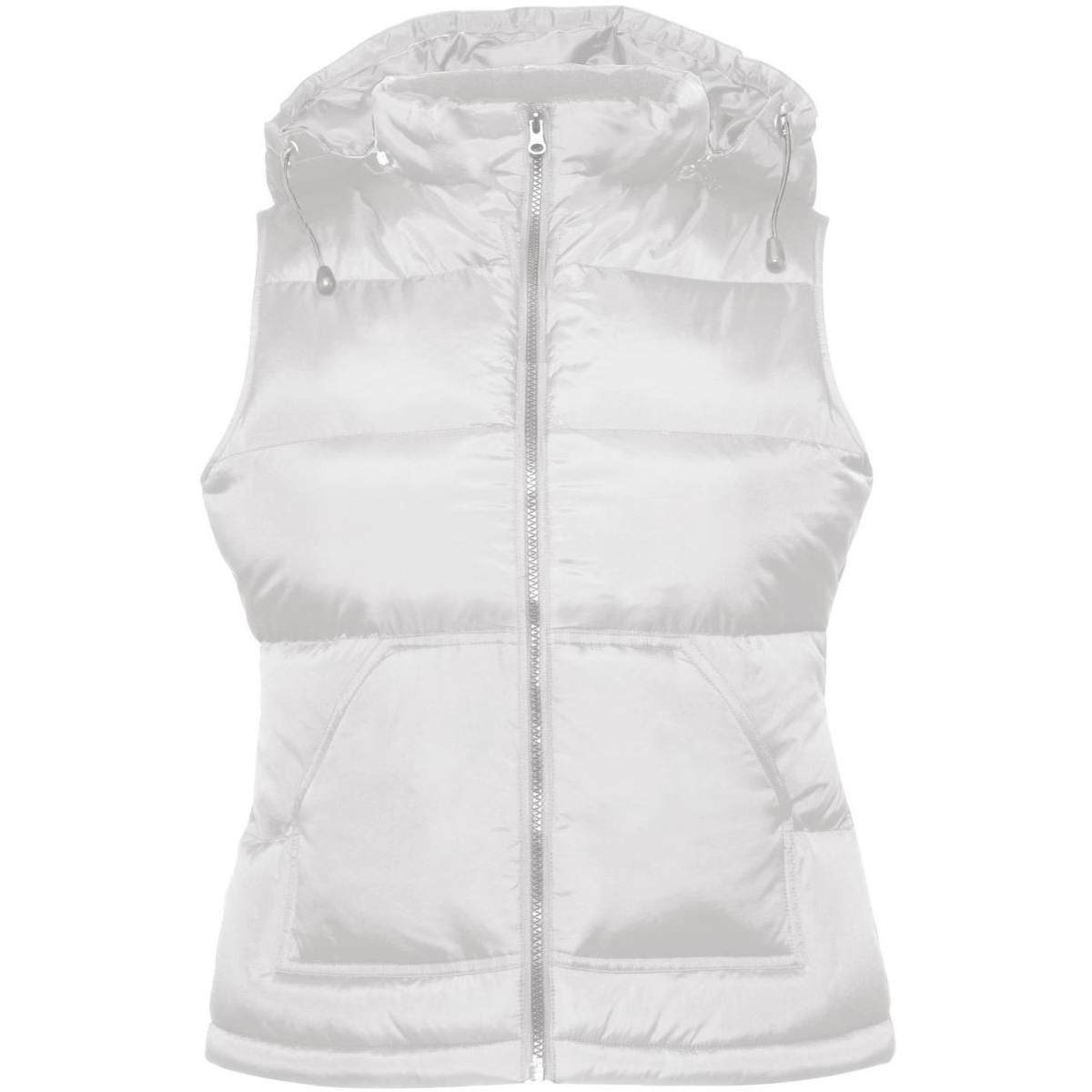 Dámská vesta s kapucí B&C Zen + - bílá, L