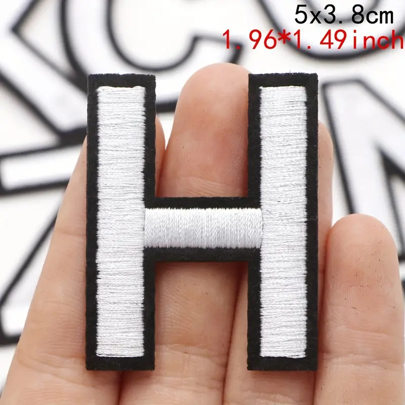 Nášivka nažehlovací písmeno H 5 cm - bílá