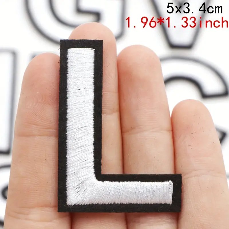 Nášivka nažehlovací písmeno L 5 cm - bílá