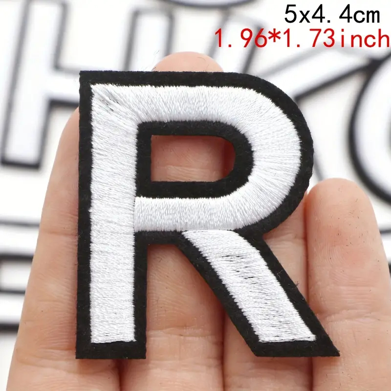 Nášivka nažehlovací písmeno R 5 cm - bílá