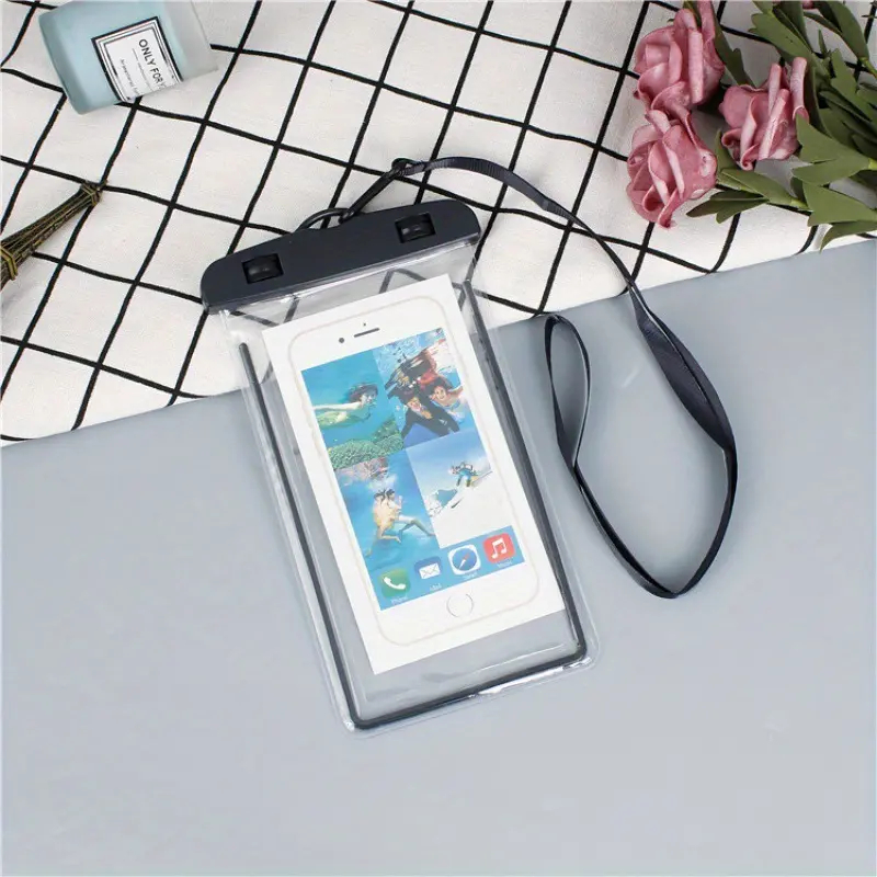 Voděodolné pouzdro na telefon Bist s reflexním páskem - černé