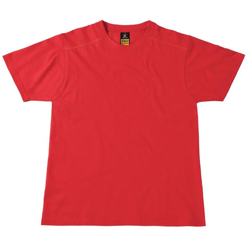 Pánské pracovní tričko B&C Perfect Pro - červené, XL