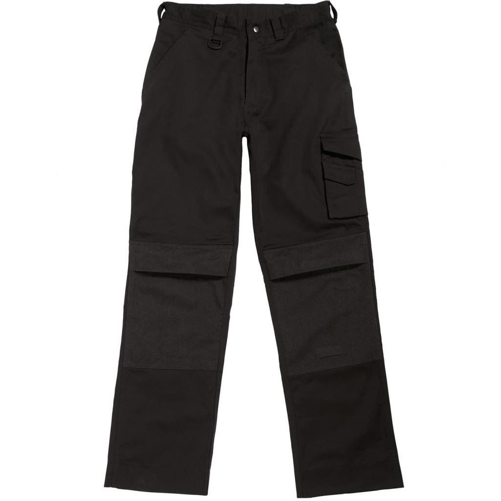 Pánské pracovní kalhoty B&C Universal Pro - černé, 56