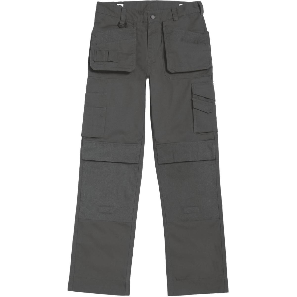 Pánské pracovní kalhoty B&C Performance Pro s multi-kapsami - šedé, 52
