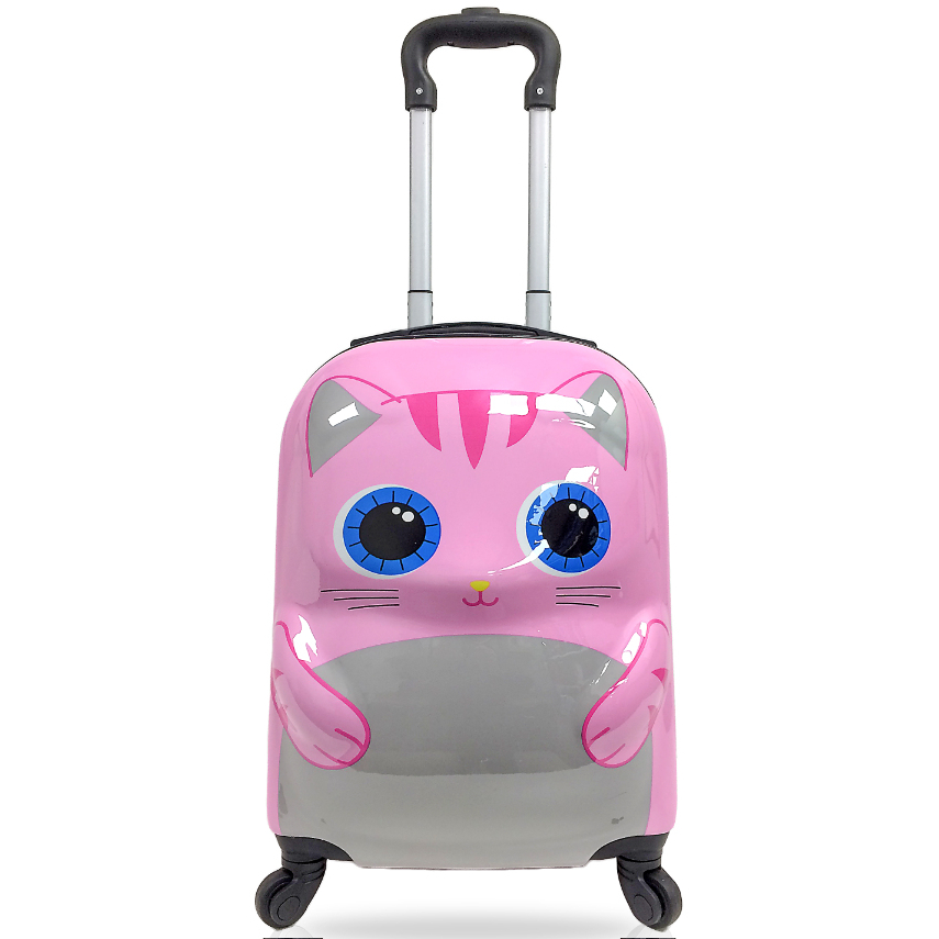 Dětský kufr Tucci Kids Cat 28 L - růžový