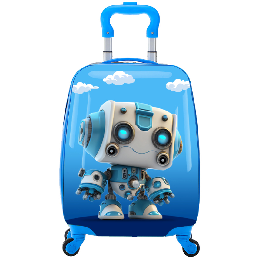 Dětský kufr Tucci Kids Robot 25 L - modrý