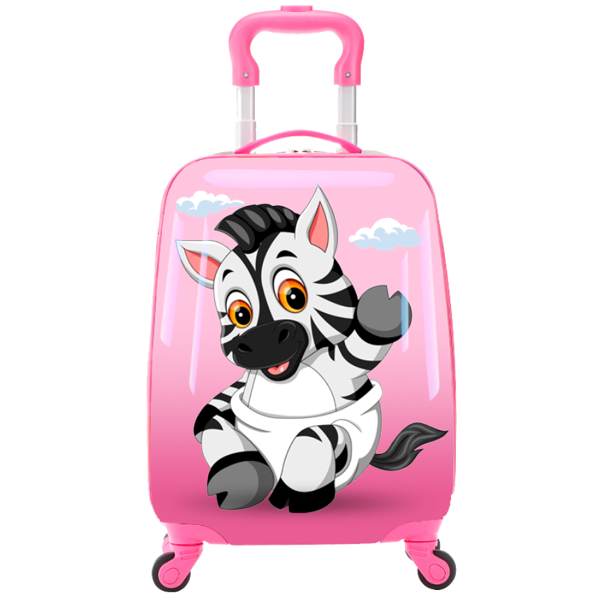 Dětský kufr Tucci Kids Zabra 25 L - růžový