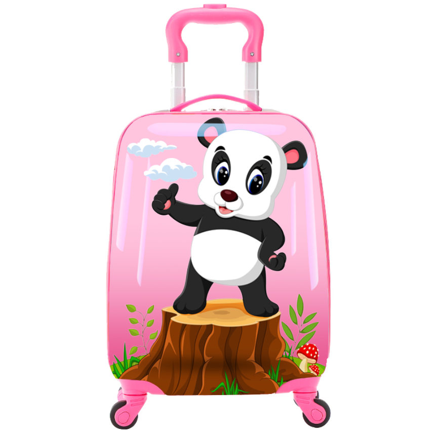 Dětský kufr Tucci Kids Panda 25 L - růžový