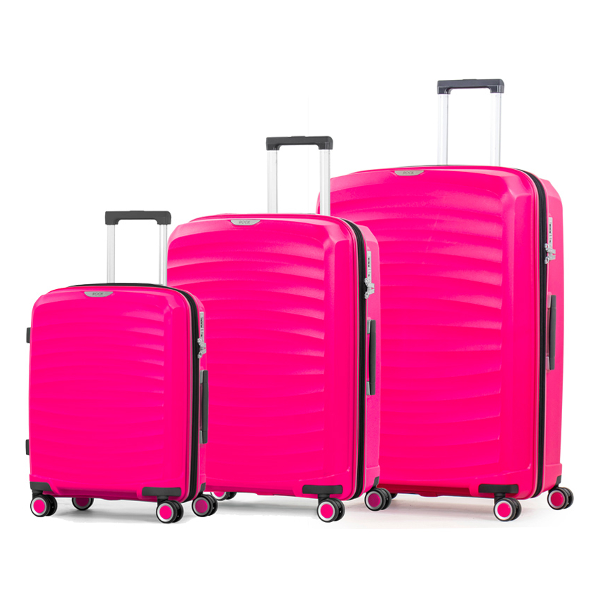 Sada cestovních kufrů Rock 0212/3 35-120 l - růžové
