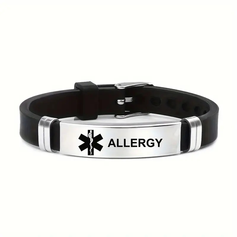 Náramek na ruku Bist Medical Allergy - černý