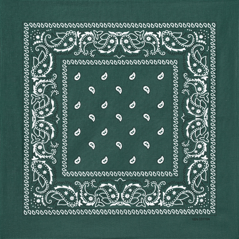 Bandana šátek Bist Style - tmavě zelený
