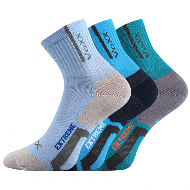 Ponožky dětské Voxx Josífek (světle modré, modré, petrolejové) 3 páry, 16-19