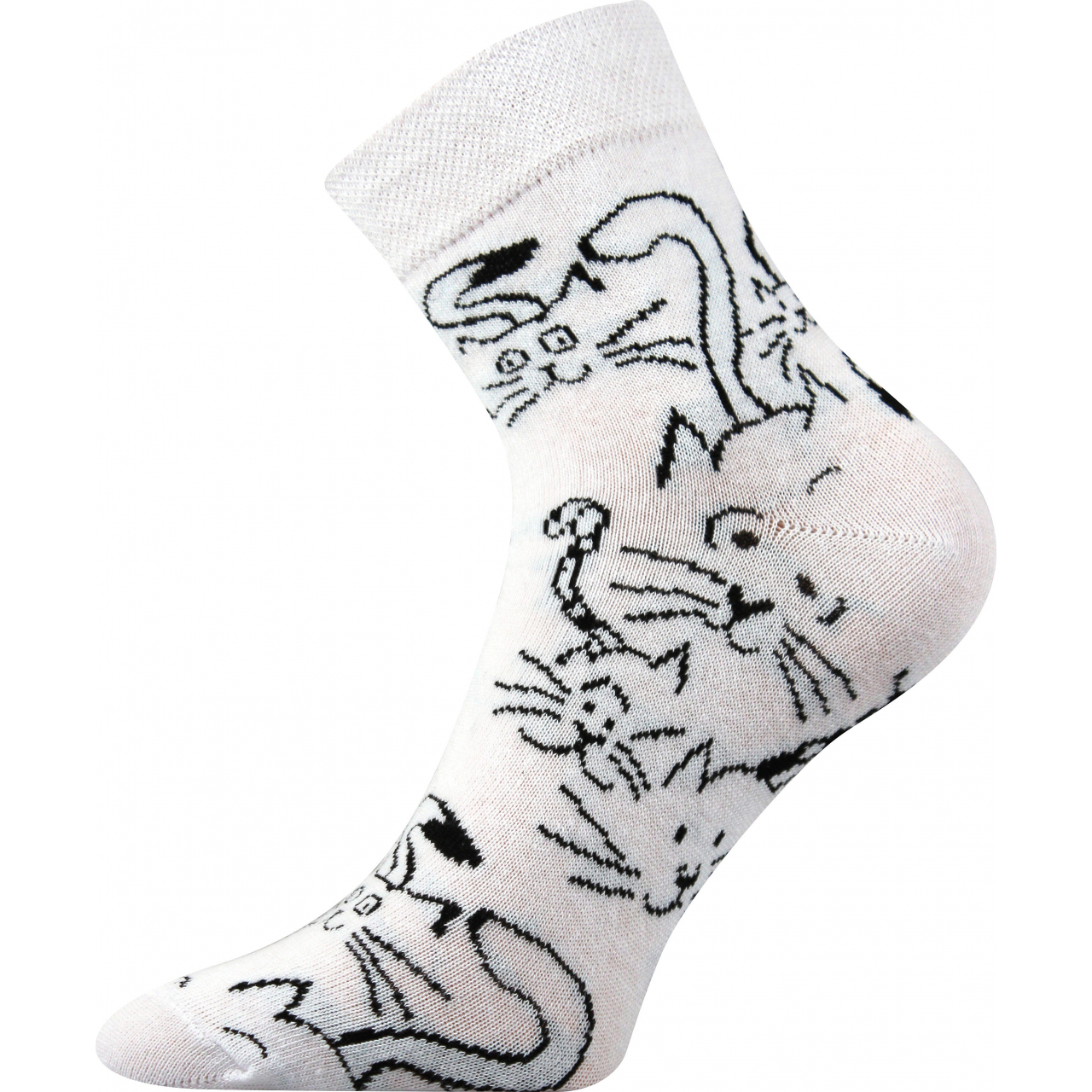 Ponožky dámské Boma Xantipa 31 Kočky - bílé, 35-38