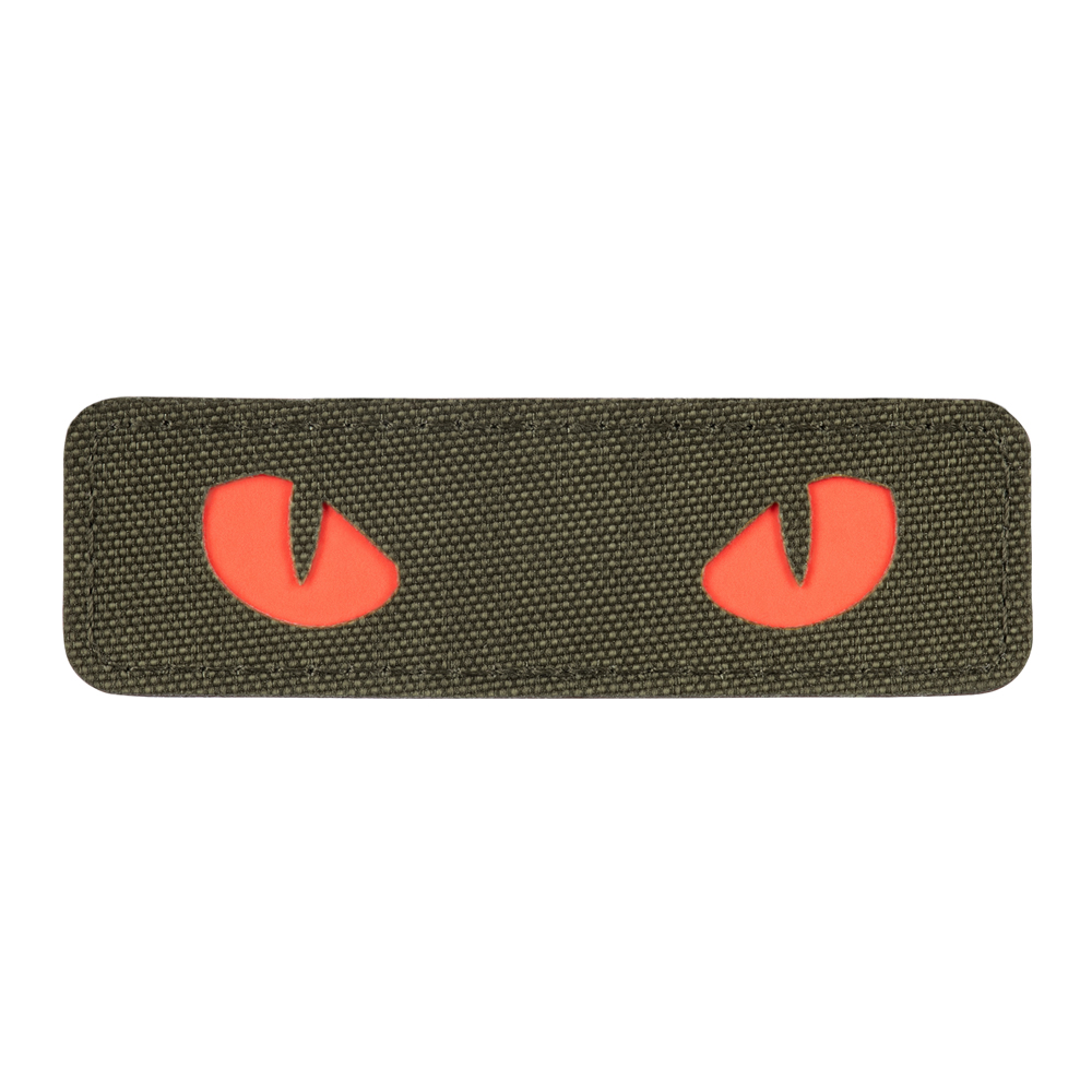 Nášivka M-Tac Cat Eyes Laser Cut GID - olivová-červená