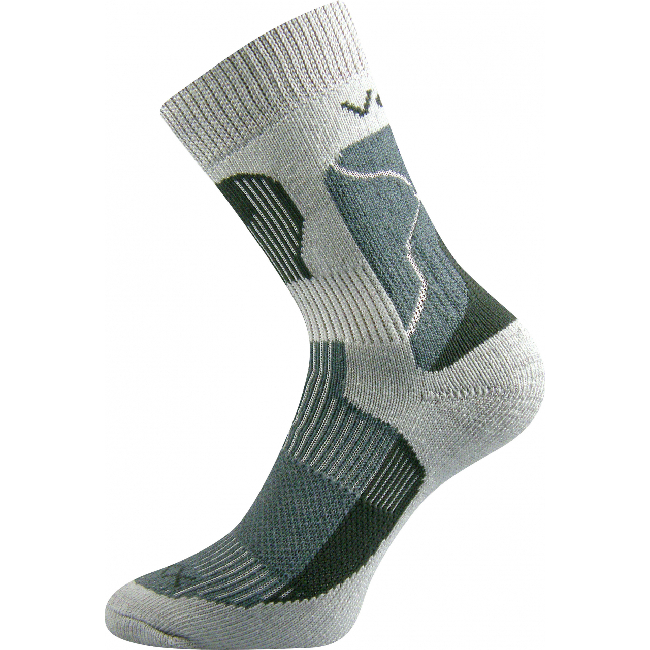 Ponožky unisex termo Voxx Treking - bílé-šedé, 43-45