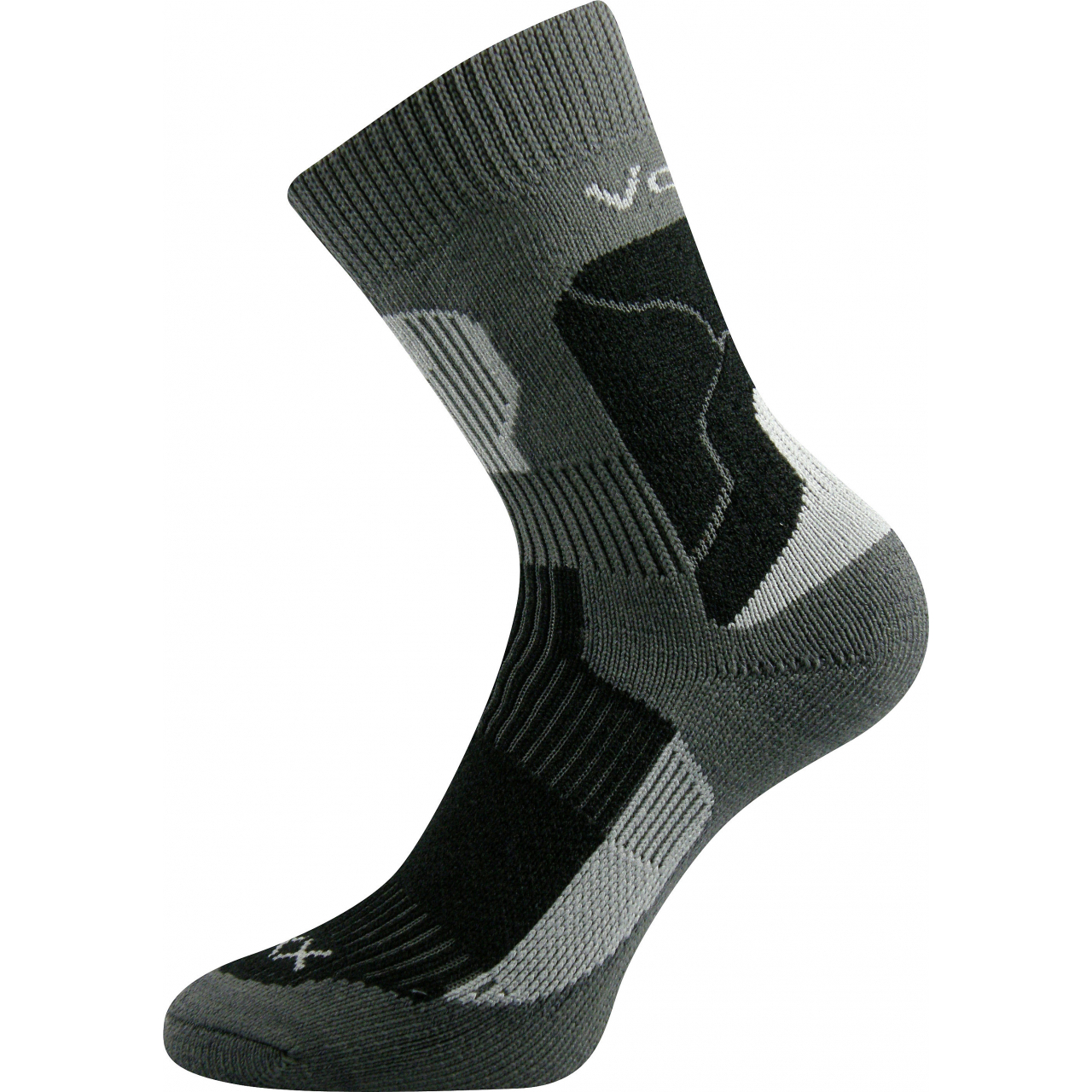 Ponožky unisex termo Voxx Treking - tmavě šedé-černé, 35-37