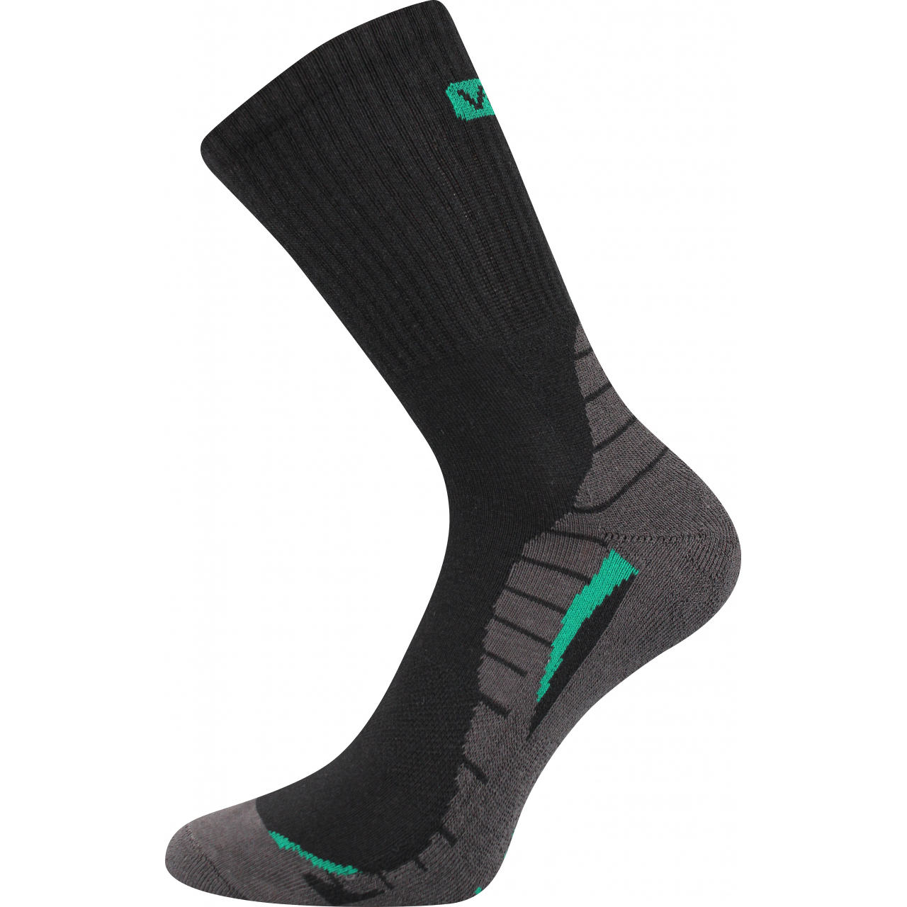 Ponožky sportovní Voxx Trim - černé-zelené, 43-46