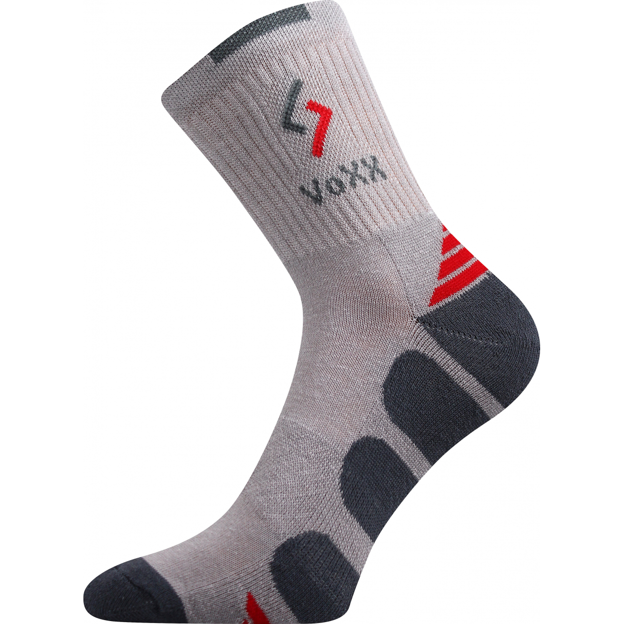 Ponožky sportovní Voxx Tronic - světle šedé-černé, 35-38