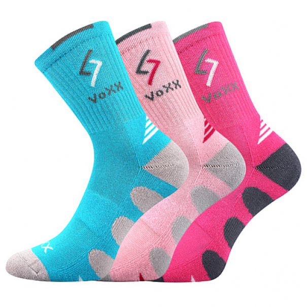 Ponožky dětské Voxx Tronic 3 páry (tyrkysové, růžové, tmavě růžové), 20-24