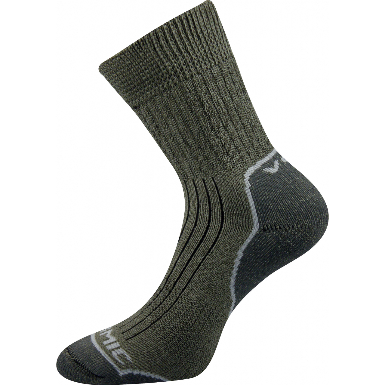 Ponožky unisex termo Voxx Zenith L + P - olivové-šedé, 35-37