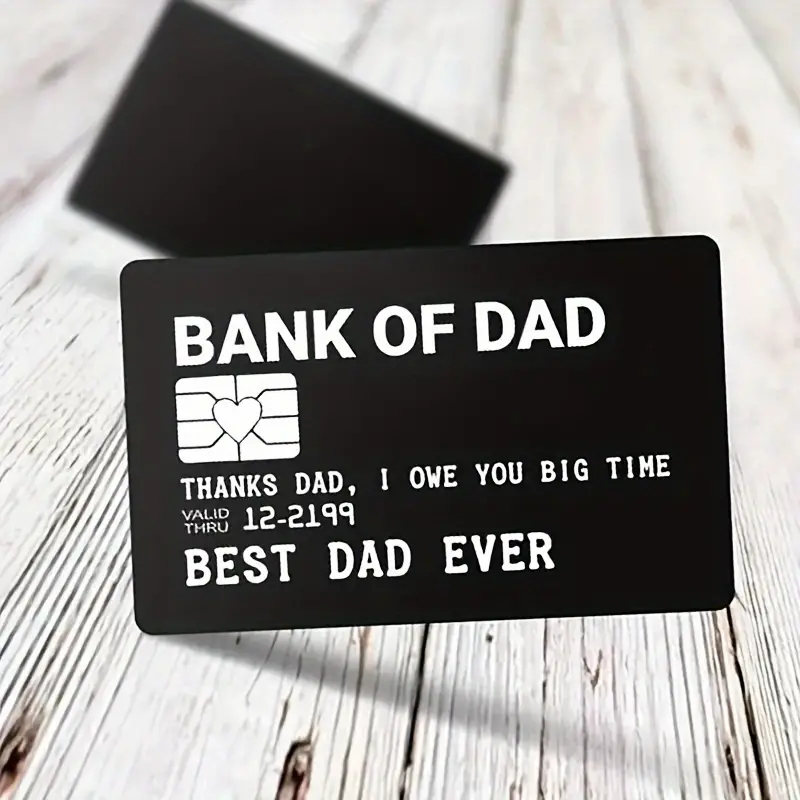 Vtipná platební karta Bank of Dad - černá