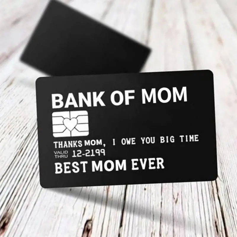 Vtipná platební karta Bank of Mom - černá