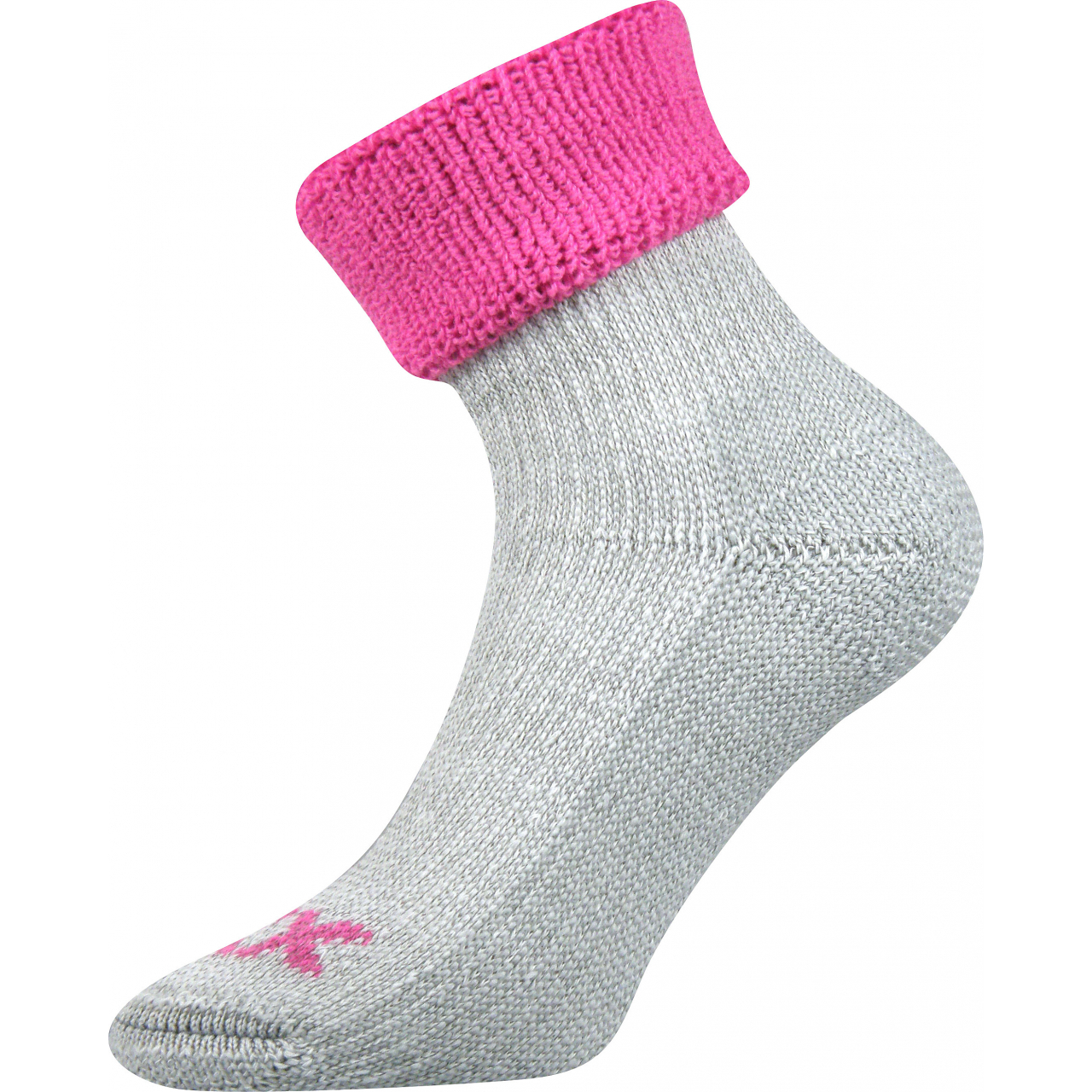 Ponožky dámské termo Voxx Quanta - šedé-růžové, 39-42