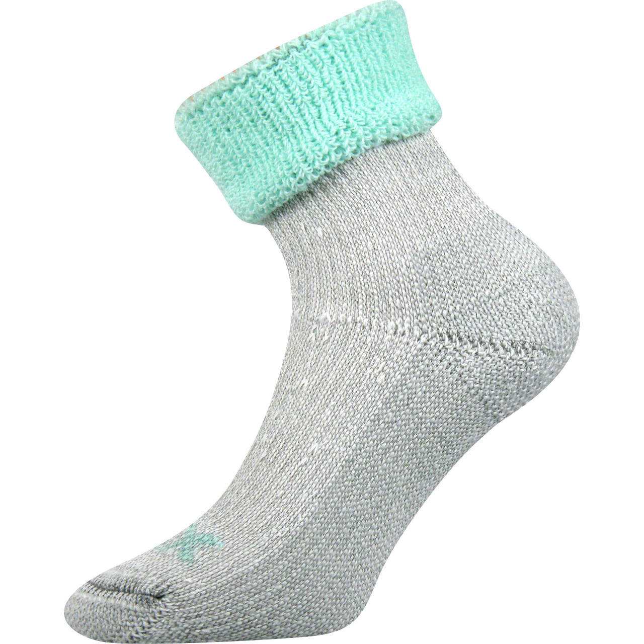 Ponožky dámské termo Voxx Quanta - šedé-světle zelené, 35-38