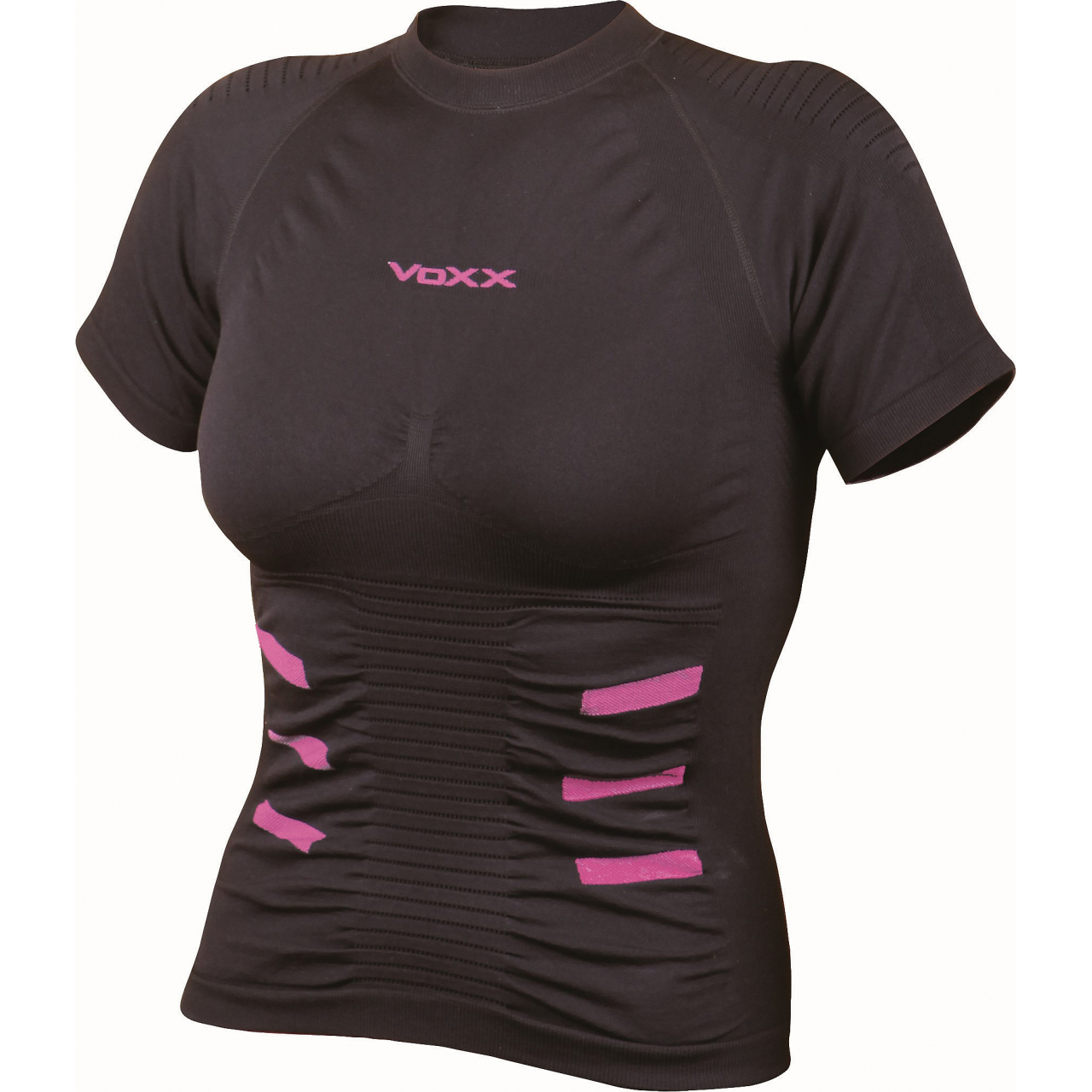 Funkční tričko dámské Voxx krátký rukáv AP05 - černé-růžové, L/XL