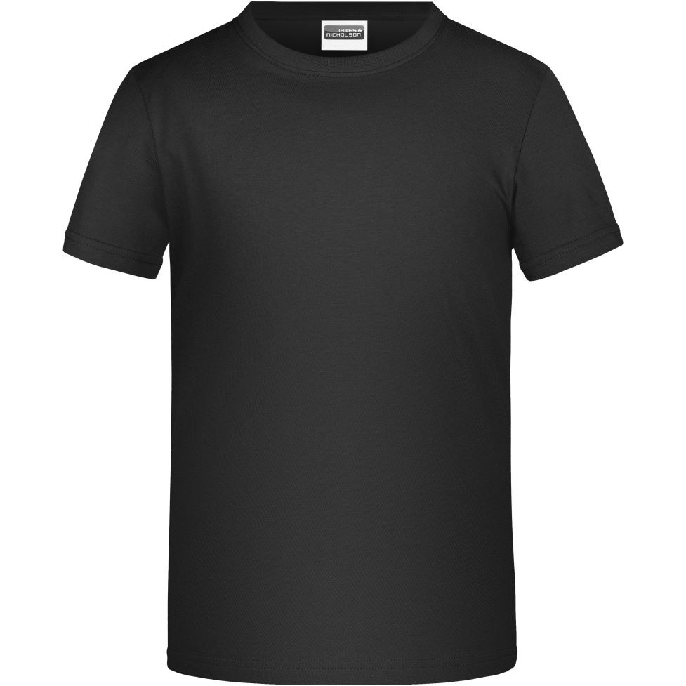 Dětské tričko krátký rukáv James & Nicholson - černé, XL
