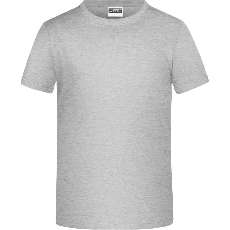 Dětské tričko krátký rukáv James & Nicholson - šedé, XS