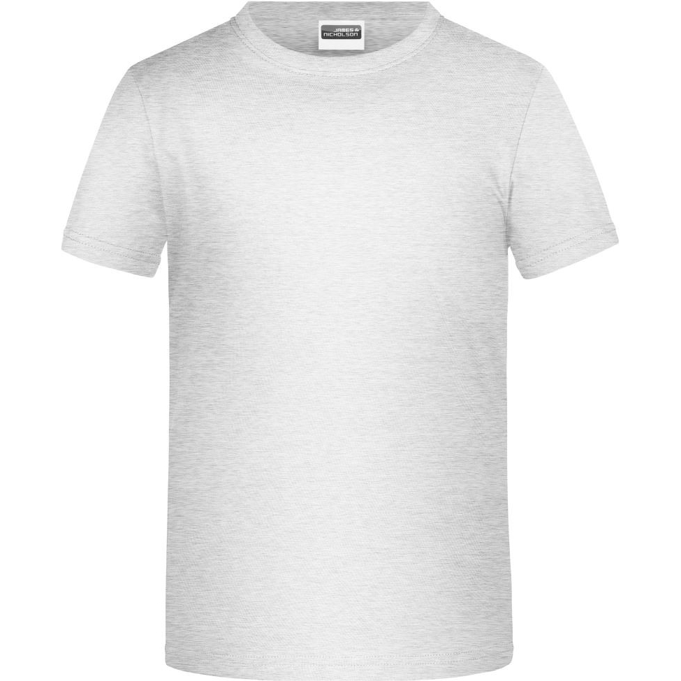 Dětské tričko krátký rukáv James & Nicholson - světle šedé, XL