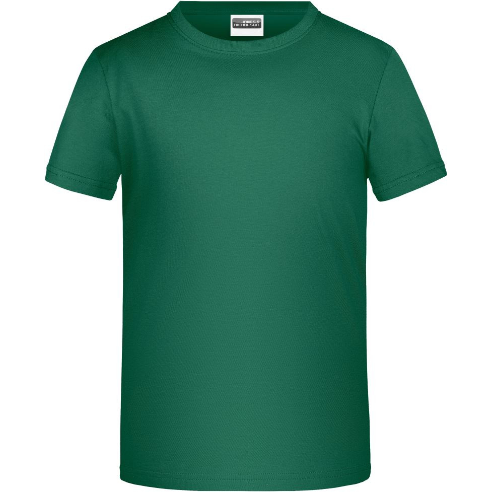 Dětské tričko krátký rukáv James & Nicholson - zelené, L