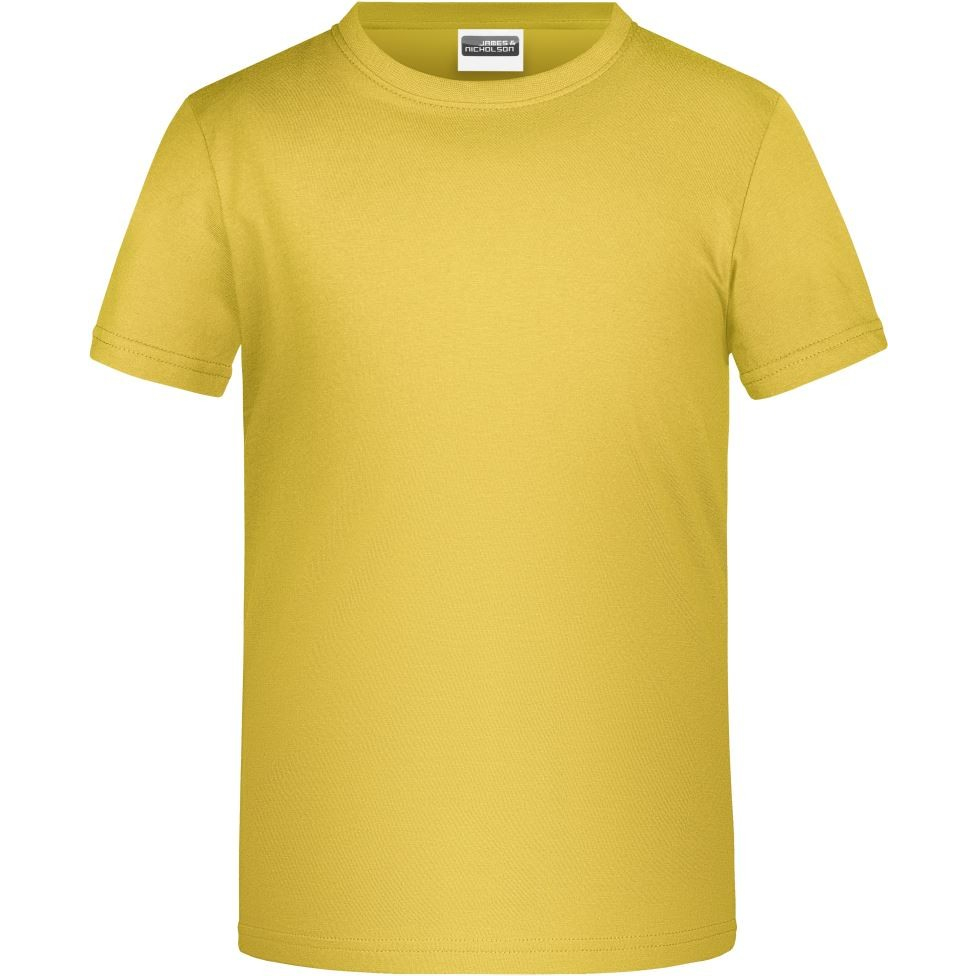 Dětské tričko krátký rukáv James & Nicholson - žluté, XL