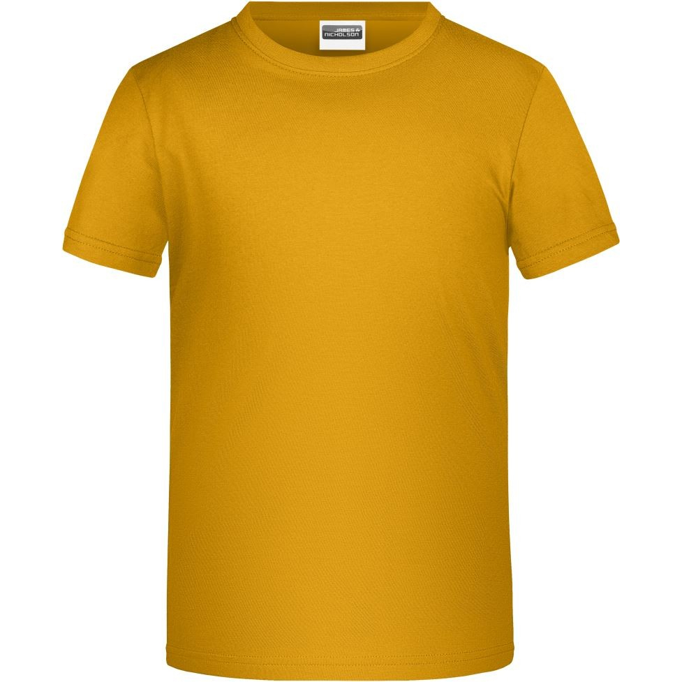 Dětské tričko krátký rukáv James & Nicholson - tmavě žluté, XL