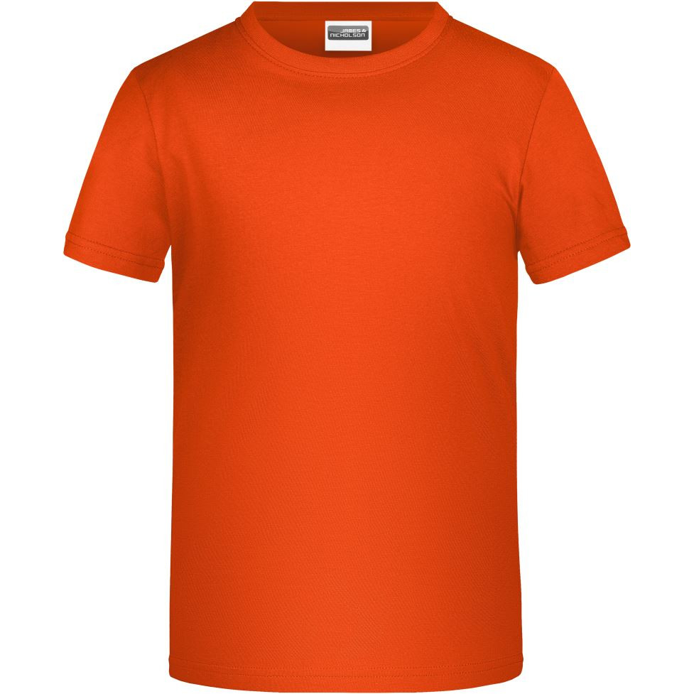 Dětské tričko krátký rukáv James & Nicholson - oranžové, L