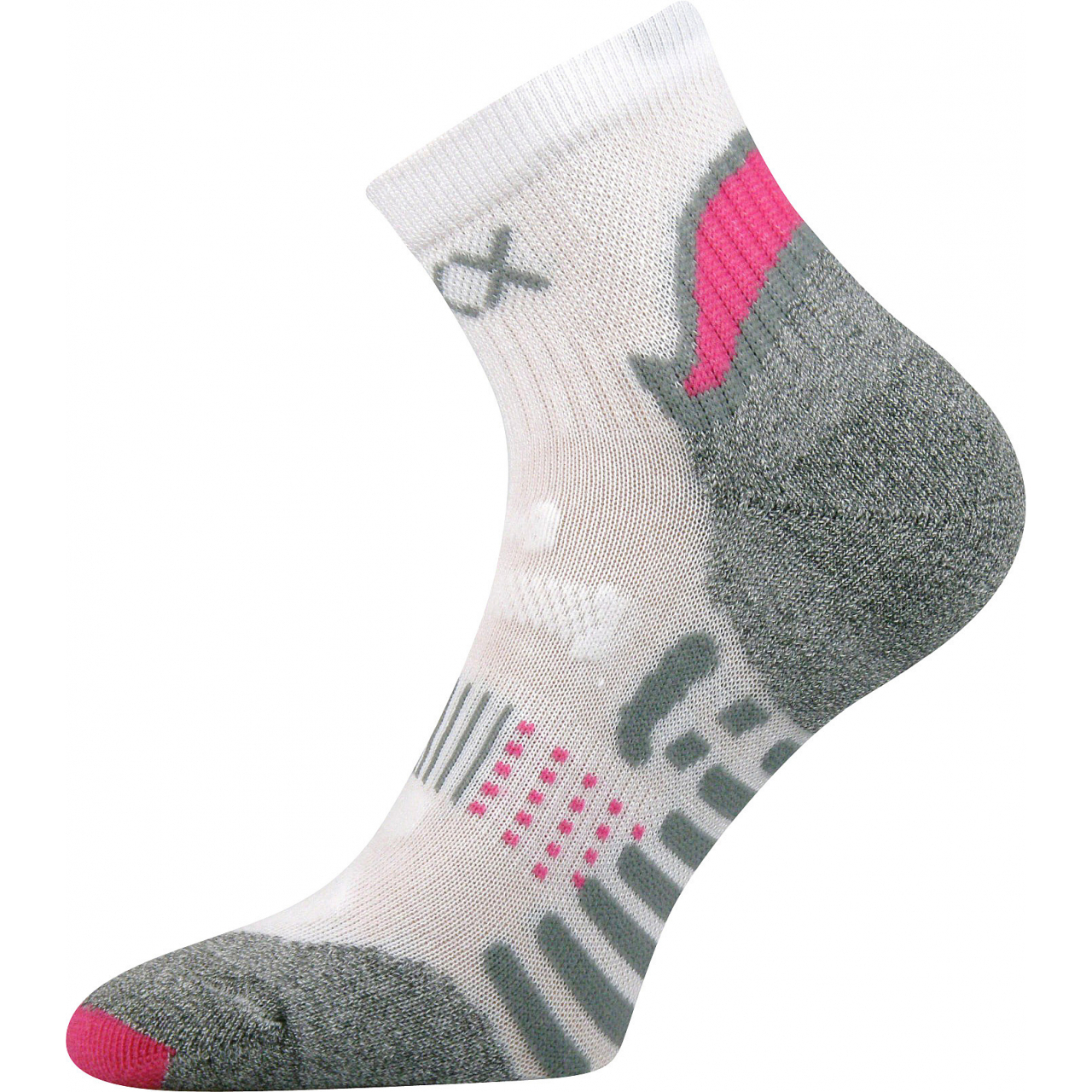 Ponožky unisex sportovní Voxx Integra - bílé-růžové, 39-42