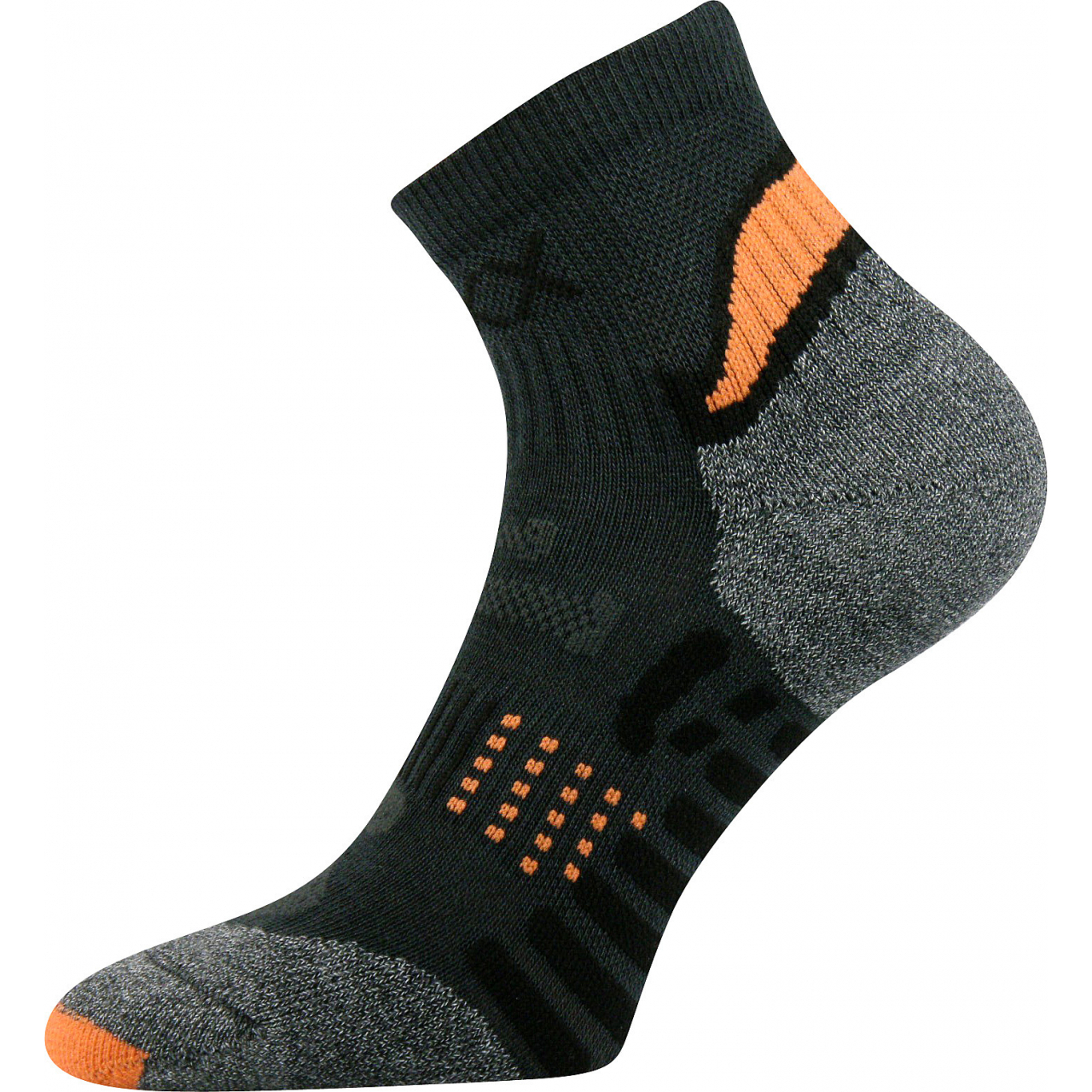 Ponožky unisex sportovní Voxx Integra - tmavě šedé-oranžové, 43-46