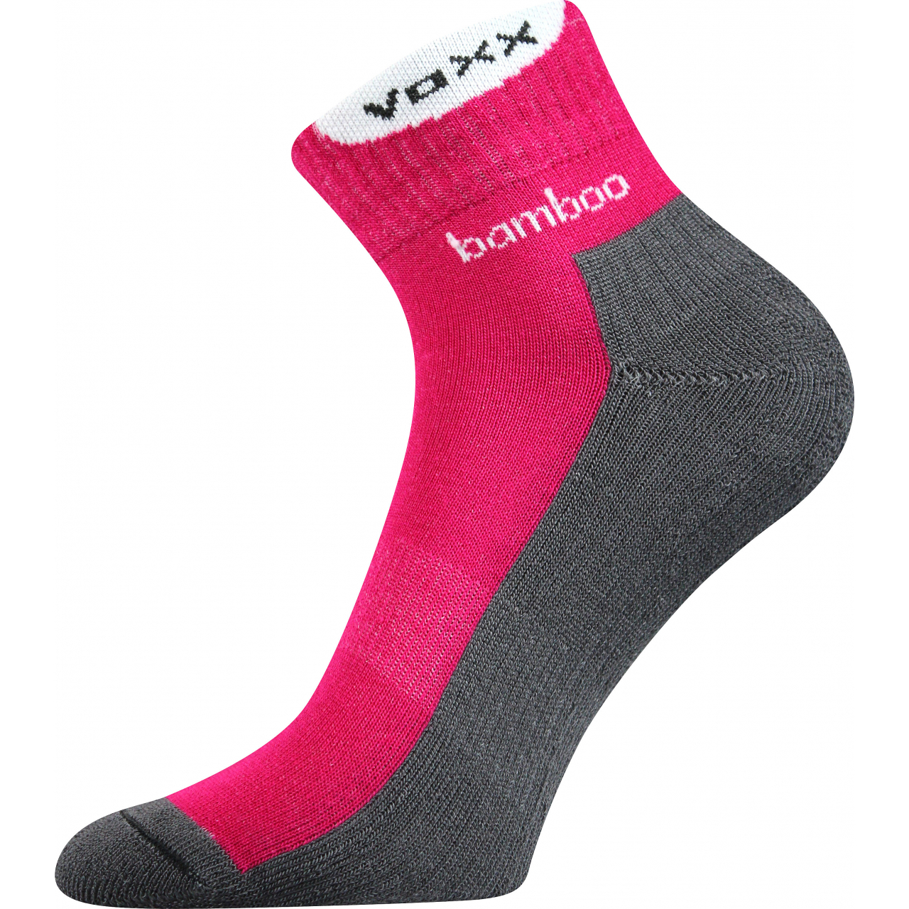 Ponožky bambusové sportovní Voxx Brooke - tmavě růžové-šedé, 39-42