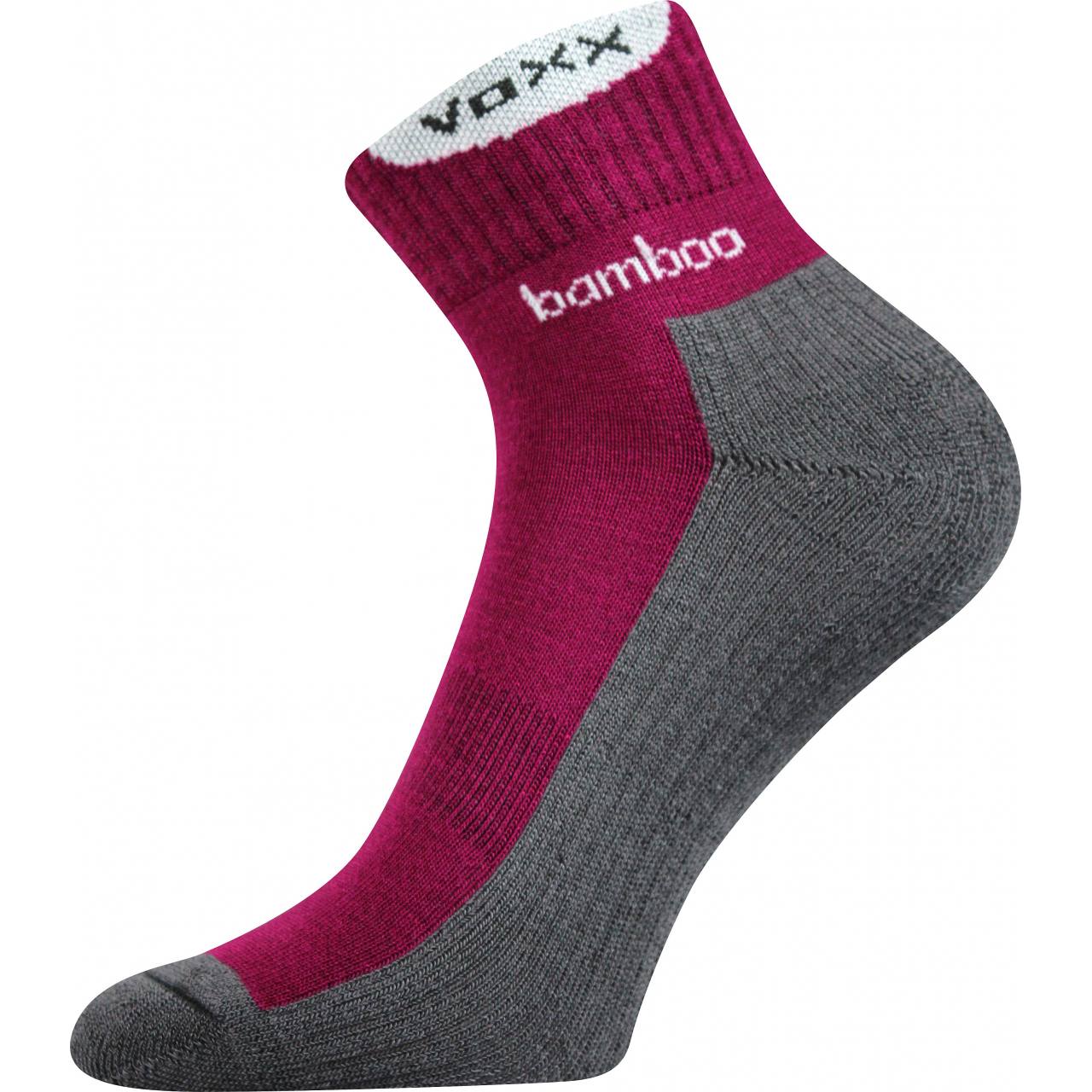 Ponožky bambusové sportovní Voxx Brooke - vínové-šedé, 35-38