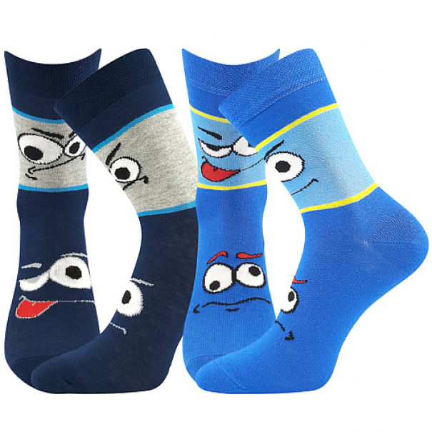 Ponožky dětské Boma Tlamik 2 páry (navy, modré), 35-38
