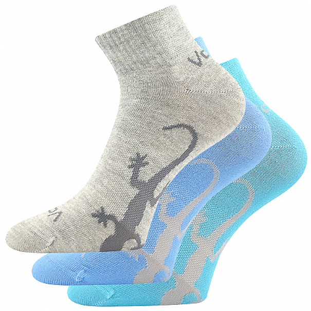 Ponožky dámské Voxx Trinity 3 páry (světle šedé, modré, tyrkysové), 35-38