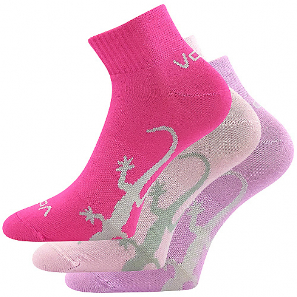Ponožky dámské Voxx Trinity 3 páry (růžová, světle fialová, tmavě růžová), 39-42