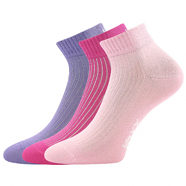 Ponožky dětské Voxx Setra 3 páry (fialová, tmavě růžová, růžová), 20-24